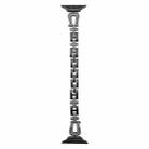 For Apple Watch 46mm / 49mm / 45mm / 44mm Quick Release U-Shaped Diamond Alloy Slim Watch Band(Black) - 3