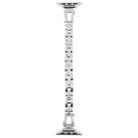 For Apple Watch 42mm / 41mm / 40mm / 38mm Quick Release U-Shaped Diamond Alloy Slim Watch Band(Silver) - 3