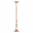 For Apple Watch 42mm / 41mm / 40mm / 38mm Quick Release U-Shaped Diamond Alloy Slim Watch Band(Rose Gold) - 3