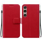 For Sony Xperia 1 VI Ultra-thin Voltage Magnetic Buckle Leather Phone Case(Red) - 1