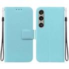 For Sony Xperia 1 VI Ultra-thin Voltage Magnetic Buckle Leather Phone Case(Green) - 1