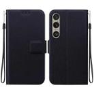 For Sony Xperia 1 VI Ultra-thin Voltage Magnetic Buckle Leather Phone Case(Black) - 1