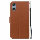 For Sony Xperia 5 V Ultra-thin Voltage Magnetic Buckle Leather Phone Case(Brown) - 3