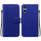 For Sony Xperia 5 V Ultra-thin Voltage Magnetic Buckle Leather Phone Case(Blue) - 1