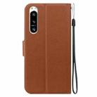 For Sony Xperia 5 VI Ultra-thin Voltage Magnetic Buckle Leather Phone Case(Brown) - 3