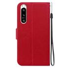 For Sony Xperia 5 VI Ultra-thin Voltage Magnetic Buckle Leather Phone Case(Red) - 3