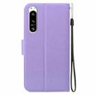 For Sony Xperia 5 VI Ultra-thin Voltage Magnetic Buckle Leather Phone Case(Purple) - 3