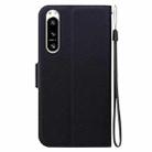 For Sony Xperia 5 VI Ultra-thin Voltage Magnetic Buckle Leather Phone Case(Black) - 3