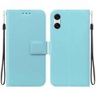 For Sony Xperia 10 VI Ultra-thin Voltage Magnetic Buckle Leather Phone Case(Green) - 1