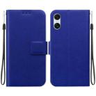 For Sony Xperia 10 VI Ultra-thin Voltage Magnetic Buckle Leather Phone Case(Blue) - 1