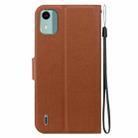 For Nokia C12 Ultra-thin Voltage Magnetic Buckle Leather Phone Case(Brown) - 3