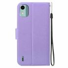 For Nokia C12 Ultra-thin Voltage Magnetic Buckle Leather Phone Case(Purple) - 3