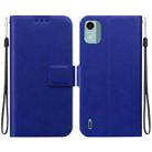 For Nokia C12 Ultra-thin Voltage Magnetic Buckle Leather Phone Case(Blue) - 1