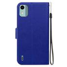 For Nokia C12 Ultra-thin Voltage Magnetic Buckle Leather Phone Case(Blue) - 3