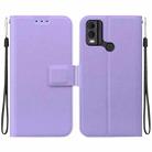 For Nokia C22 Ultra-thin Voltage Magnetic Buckle Leather Phone Case(Purple) - 1