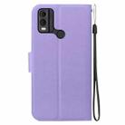 For Nokia C22 Ultra-thin Voltage Magnetic Buckle Leather Phone Case(Purple) - 3