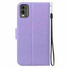 For Nokia C32 Ultra-thin Voltage Magnetic Buckle Leather Phone Case(Purple) - 3