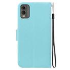 For Nokia C32 Ultra-thin Voltage Magnetic Buckle Leather Phone Case(Green) - 3