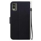 For Nokia C32 Ultra-thin Voltage Magnetic Buckle Leather Phone Case(Black) - 3