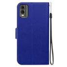 For Nokia C32 Ultra-thin Voltage Magnetic Buckle Leather Phone Case(Blue) - 3