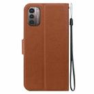 For Nokia G21 / Nokia G11 Ultra-thin Voltage Magnetic Buckle Leather Phone Case(Brown) - 3