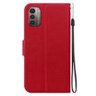 For Nokia G21 / Nokia G11 Ultra-thin Voltage Magnetic Buckle Leather Phone Case(Red) - 3