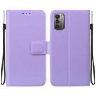 For Nokia G21 / Nokia G11 Ultra-thin Voltage Magnetic Buckle Leather Phone Case(Purple) - 1