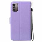 For Nokia G21 / Nokia G11 Ultra-thin Voltage Magnetic Buckle Leather Phone Case(Purple) - 3