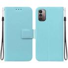 For Nokia G21 / Nokia G11 Ultra-thin Voltage Magnetic Buckle Leather Phone Case(Green) - 1