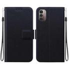 For Nokia G21 / Nokia G11 Ultra-thin Voltage Magnetic Buckle Leather Phone Case(Black) - 1