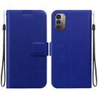 For Nokia G21 / Nokia G11 Ultra-thin Voltage Magnetic Buckle Leather Phone Case(Blue) - 1