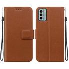 For Nokia G22 Ultra-thin Voltage Magnetic Buckle Leather Phone Case(Brown) - 1