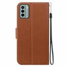 For Nokia G22 Ultra-thin Voltage Magnetic Buckle Leather Phone Case(Brown) - 3