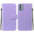 For Nokia G22 Ultra-thin Voltage Magnetic Buckle Leather Phone Case(Purple) - 1
