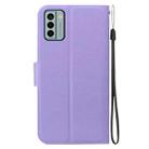 For Nokia G22 Ultra-thin Voltage Magnetic Buckle Leather Phone Case(Purple) - 3