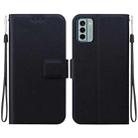 For Nokia G22 Ultra-thin Voltage Magnetic Buckle Leather Phone Case(Black) - 1