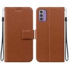 For Nokia G42 Ultra-thin Voltage Magnetic Buckle Leather Phone Case(Brown) - 1