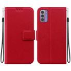 For Nokia G42 Ultra-thin Voltage Magnetic Buckle Leather Phone Case(Red) - 1