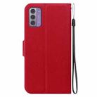 For Nokia G42 Ultra-thin Voltage Magnetic Buckle Leather Phone Case(Red) - 3