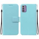 For Nokia G42 Ultra-thin Voltage Magnetic Buckle Leather Phone Case(Green) - 1