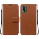 For Nokia XR21 Ultra-thin Voltage Magnetic Buckle Leather Phone Case(Brown) - 1