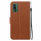 For Nokia XR21 Ultra-thin Voltage Magnetic Buckle Leather Phone Case(Brown) - 3