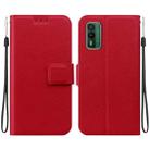 For Nokia XR21 Ultra-thin Voltage Magnetic Buckle Leather Phone Case(Red) - 1