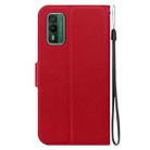 For Nokia XR21 Ultra-thin Voltage Magnetic Buckle Leather Phone Case(Red) - 3
