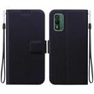 For Nokia XR21 Ultra-thin Voltage Magnetic Buckle Leather Phone Case(Black) - 1
