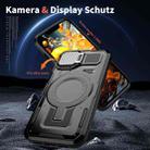 For iPhone 13 Pro Max Shield Frame Holder MagSafe Phone Case(Black) - 2