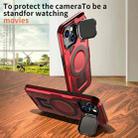 For iPhone 13 Pro Max Shield Frame Holder MagSafe Phone Case(Red) - 3