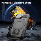 For iPhone 12 Pro Max Shield Frame Holder MagSafe Phone Case(Black) - 2