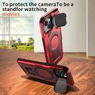 For iPhone 11 Shield Frame Holder MagSafe Phone Case(Red) - 3