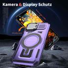 For iPhone 11 Shield Frame Holder MagSafe Phone Case(Purple) - 2